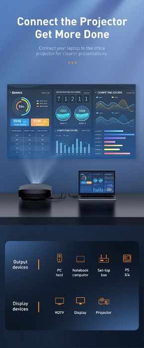 BASEUS 4K-60Hz High Definition Series HDMI to HDMI Adapter Cable