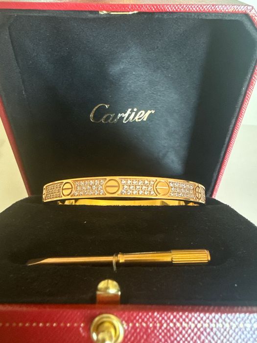 Cartier гривна с диаманти