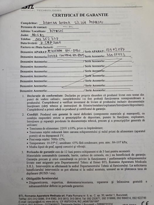 Vând ecograf BTL-1830