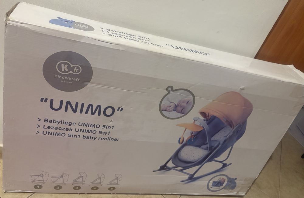 KinderKraft люлка 5IN1 UNIMO UP 2022 розова