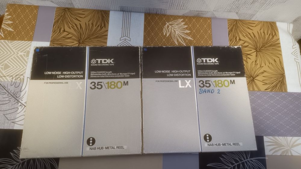TDK lx set doua role 26 cm  metal cu banda tdk magnetofon