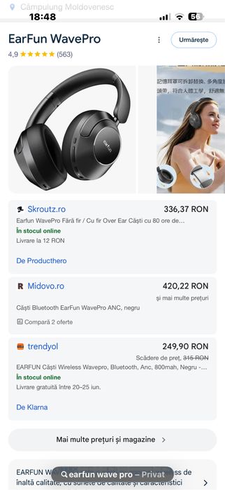 Earfun Wave Pro noise canceling