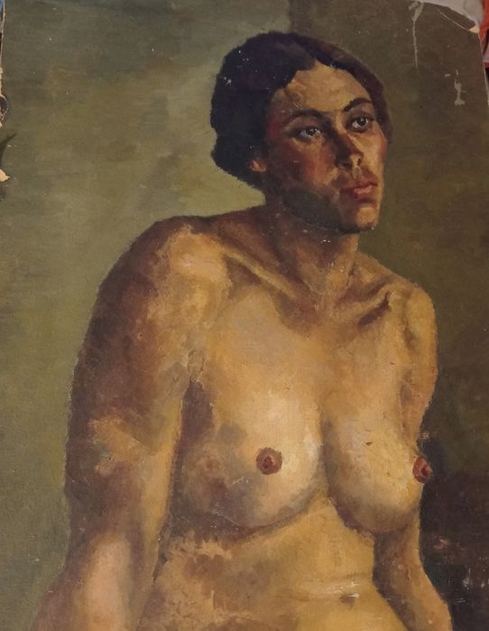 Vând/Schimb tablou pictat pe carton,semnat-L.Teodoru-Dim.49 cm/66,5 cm