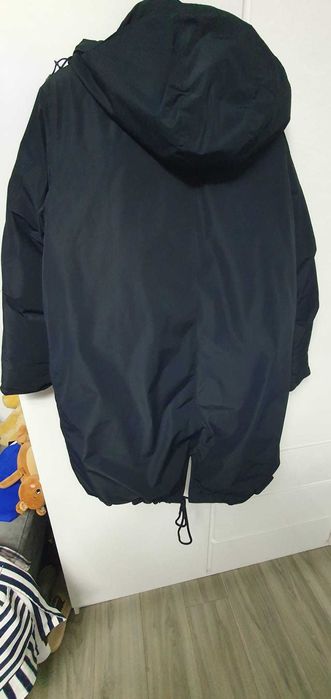 Parka lungă cu glugă din merinos Nicks Epigram ERUCW23521