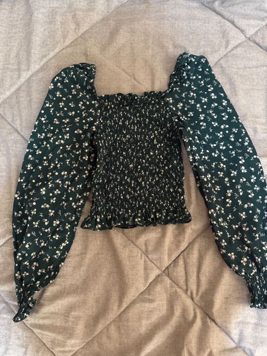 Зелена дамска блуза
