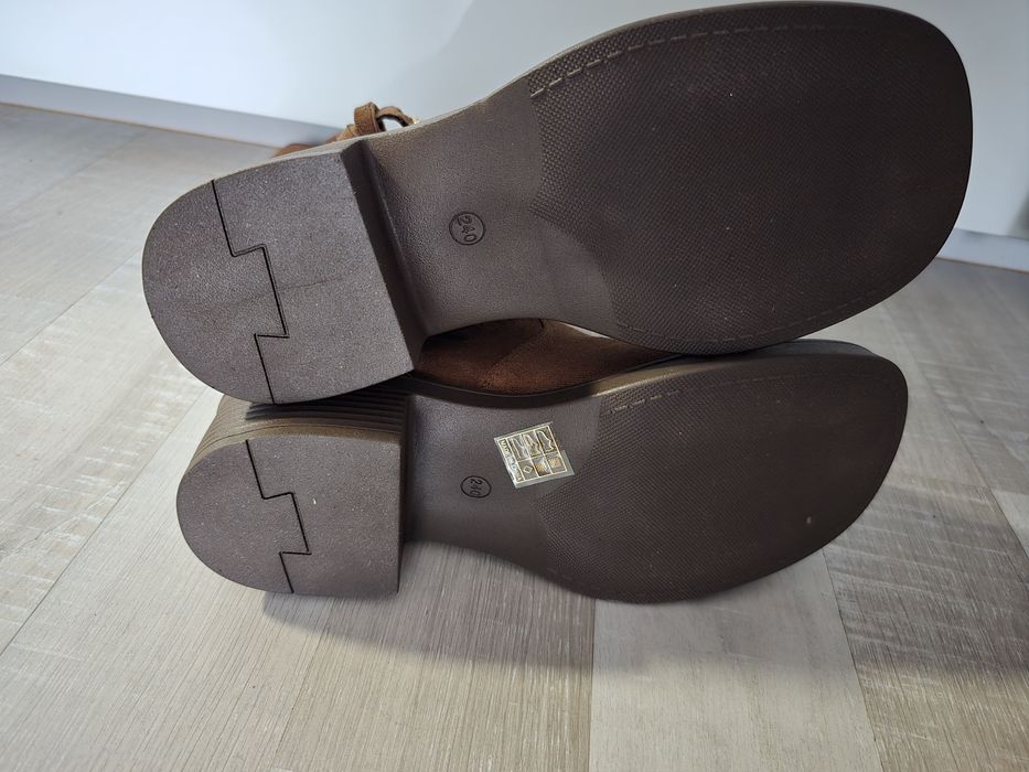 Високи кафяви ботуши 38н.