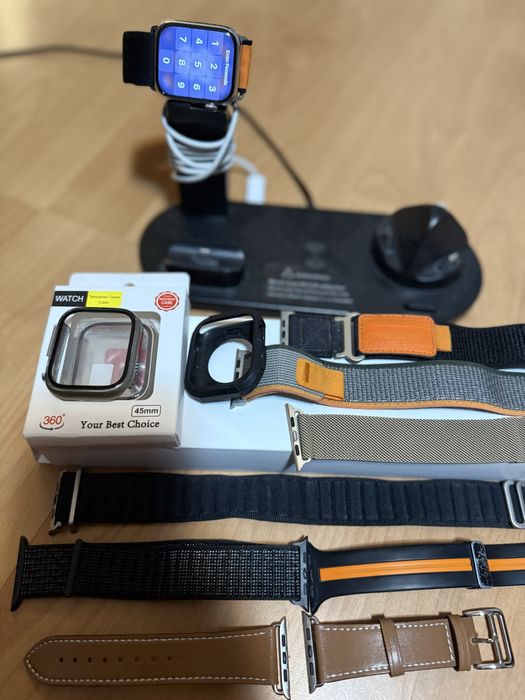 Apple watch series 7  cellular stainless steel 45mm safir