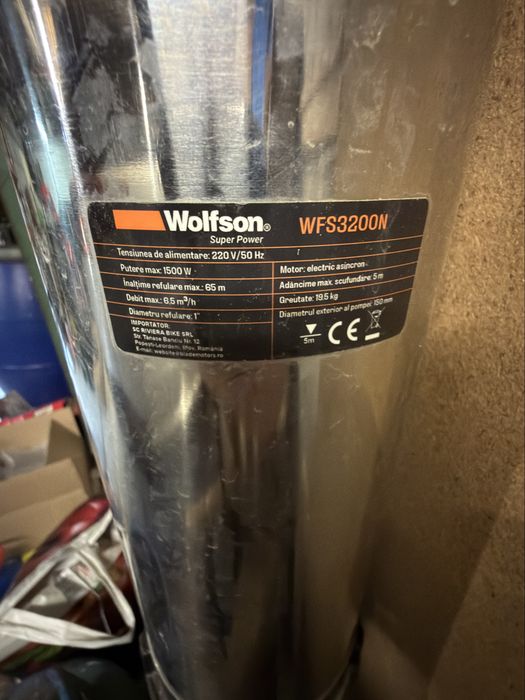 Pompa submersibila pentru denisipat Wolfson WFS3200N