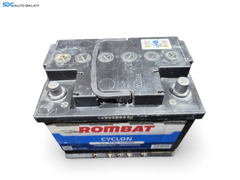 Baterie Acumulator Auto 62AH 510A Rombat Cyclon 5624720051 Volkswagen Audi Seat Skoda Ford Opel Toyota BMW Mercedes Renault Peugeot Dacia [D1040]