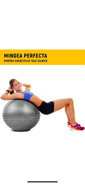 Minge medicinala gimnastica, yoga, pilates, gravide cu pompa inclusa