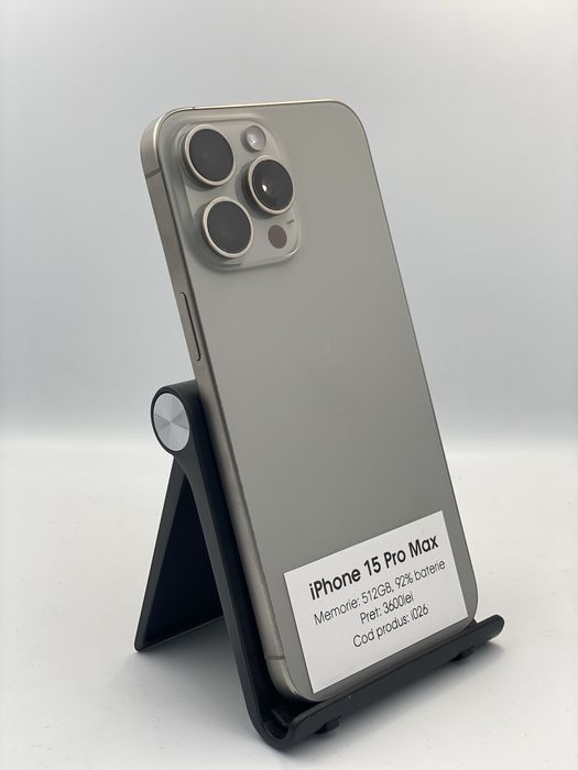 Iphone 15 Pro Max - 512GB, 92% baterie, 1 an garantie