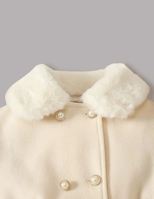 Есенно палто с шапка 150-165 размер 13-14г. Ново