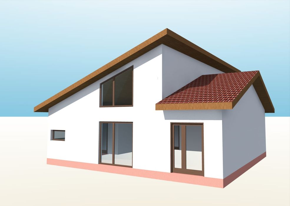 Kit casă stuctură lemn 98mp