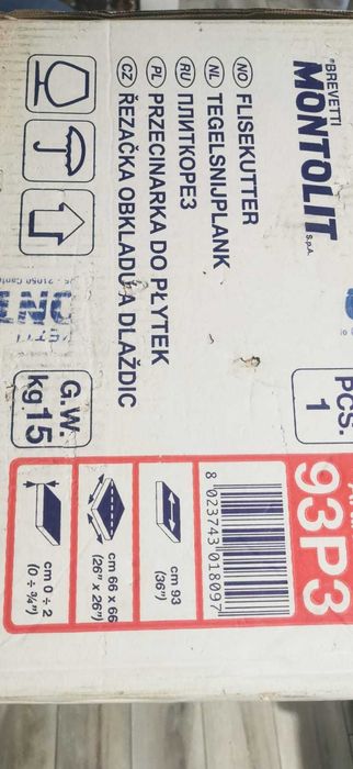 Masina de taiat gresie si faianta MasterPiuma P3 - 93cm  Montolit-93P3