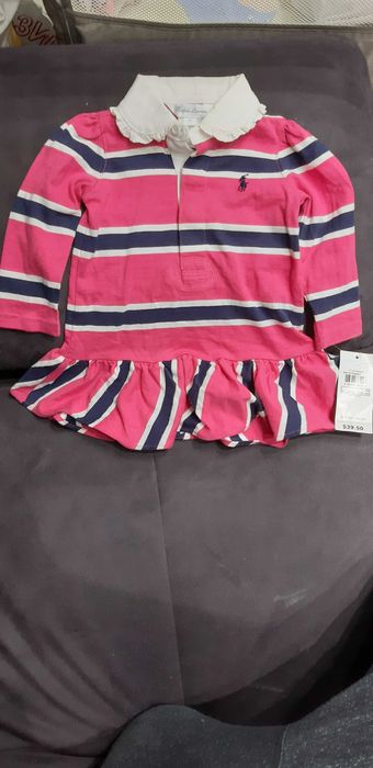 Страхотна оригинална нова бебешка рокличка на Ralf Lauren