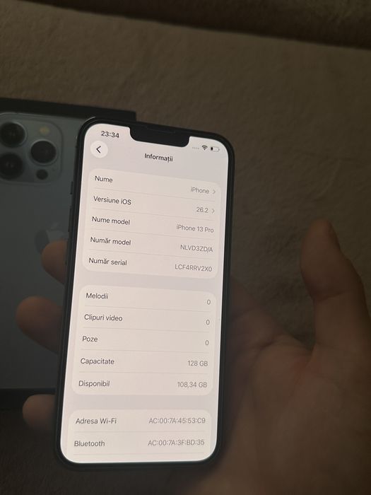 Iphone 13 pro blue 128gb impecabil