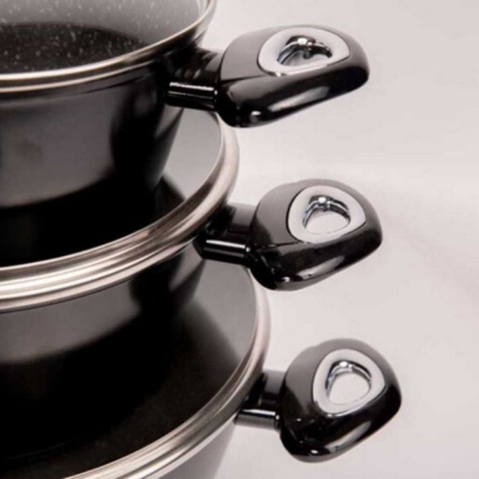 Комплект съдове за готвене Cheffinger от лят алуминий с мраморно покр