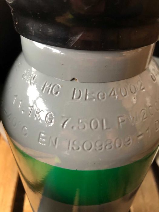 Нови бутилки за Аргон 7.5л/5кг