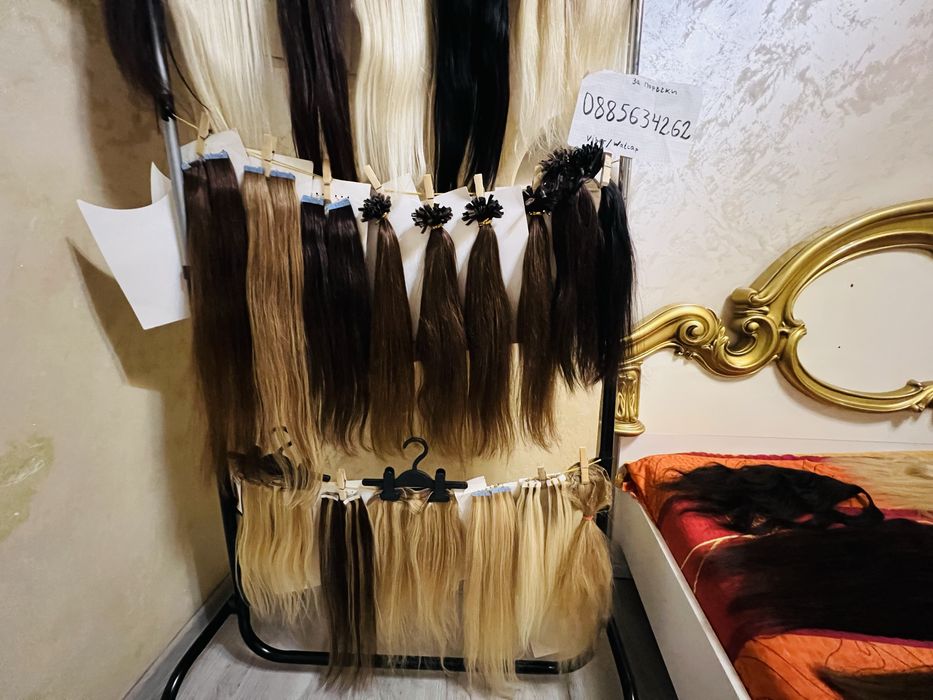 Напълно Естествени Човешки Коси на 100% Нови с Етикет