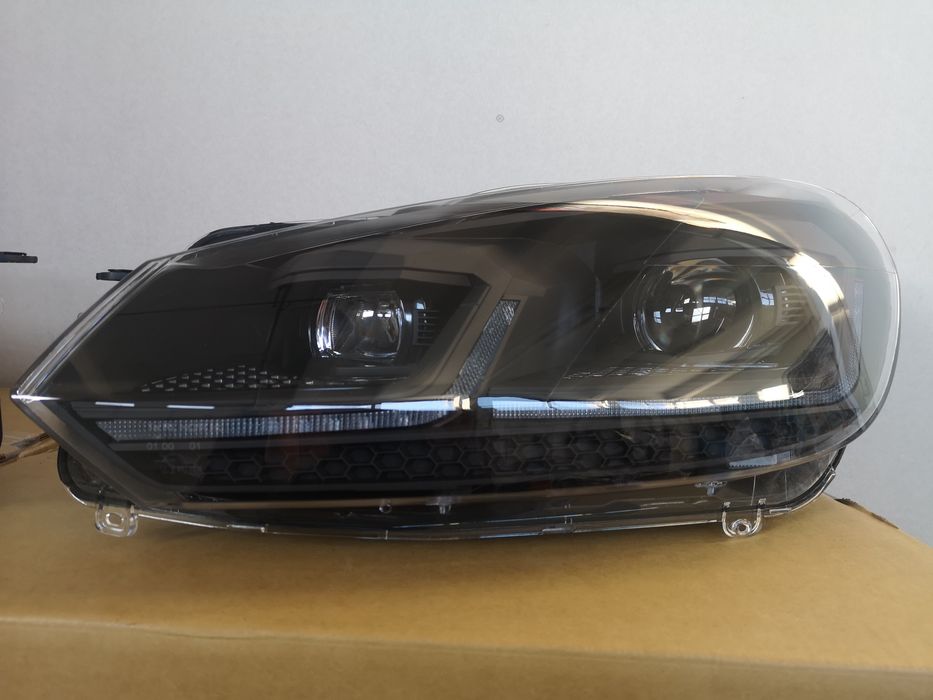 Faruri LED VW Golf 6 - FULL BLACK - 7 facelift look - Semnal dinamic -
