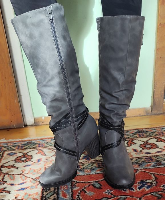 Ботуши естествена кожа и с ресни