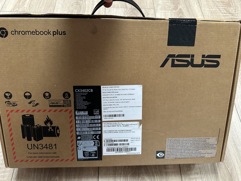 Asus Chromebook Plus CX3402CB, 14”, Intel Core i3-1215U – produs nou