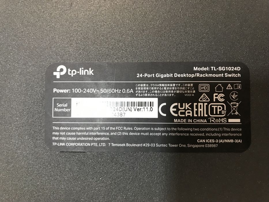 TpLink swich 24 prot