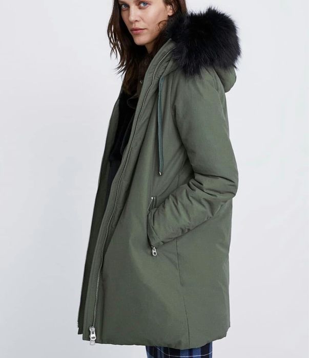 Маслено зелена парка/яке Zara