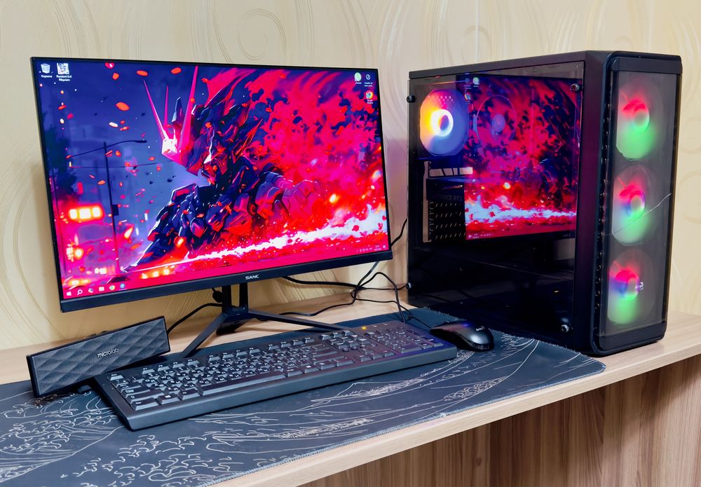 МОЩНЫЙ ИГРОВОЙ КОМПЬЮТЕР RTX 4060 полный комплект монитор 165 гц ryzen