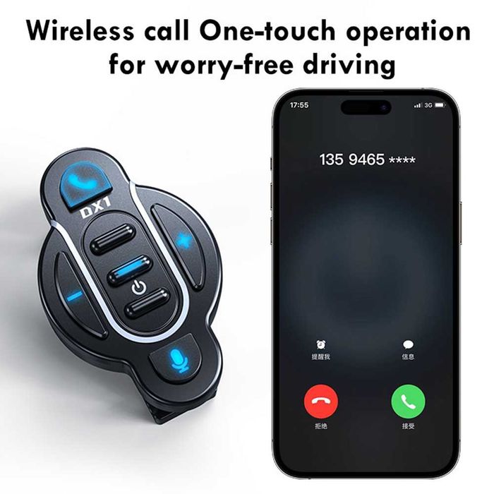 Bluetooth контролер за волан и кормило – безжично дистанционно за телефон, мултимедия Carplay и интерком / Блутут бутон