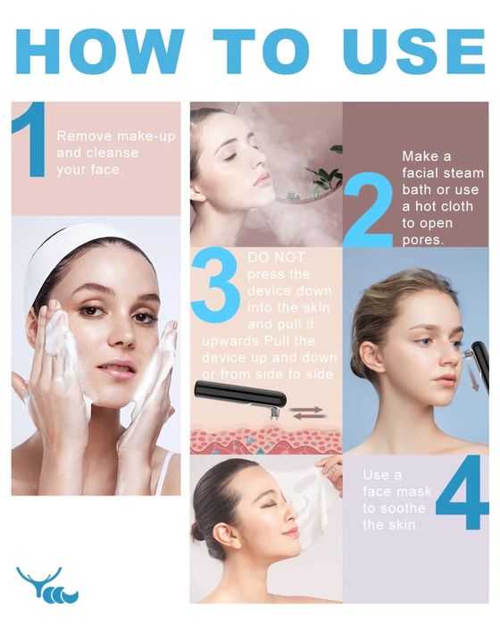 Електрически уред за почистване на черни точки + комплект инструменти