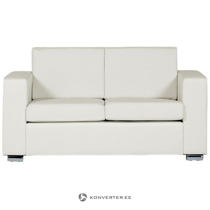 NOU Canapea 2 locuri HELSINKI, piele, alba
