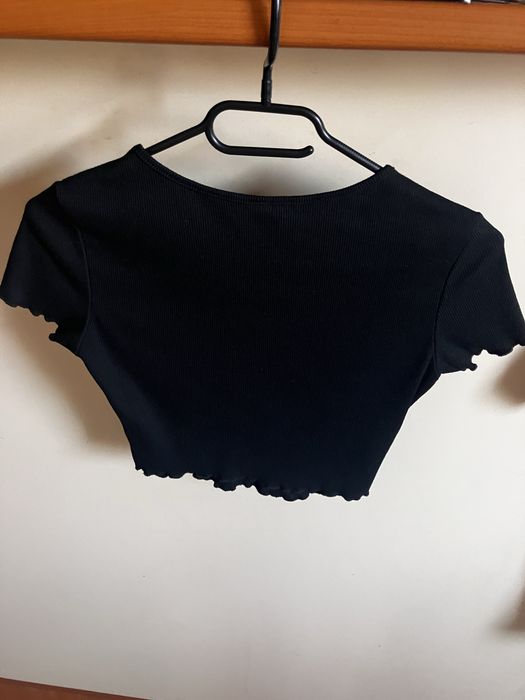 Ежедневна тениска , носена , отговаря на размер xs , черен цвят,