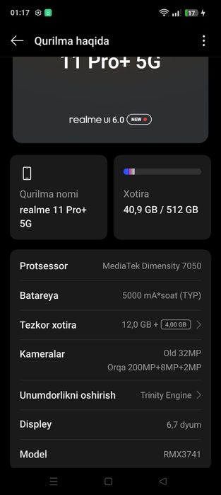 Realme 11 pro + 5G