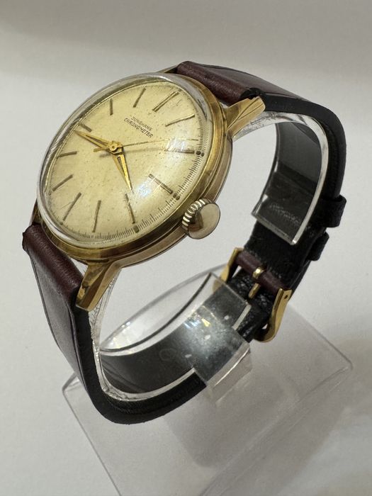 Rar! Ceas Junghans Chronometer. Mecanic, placat aur.