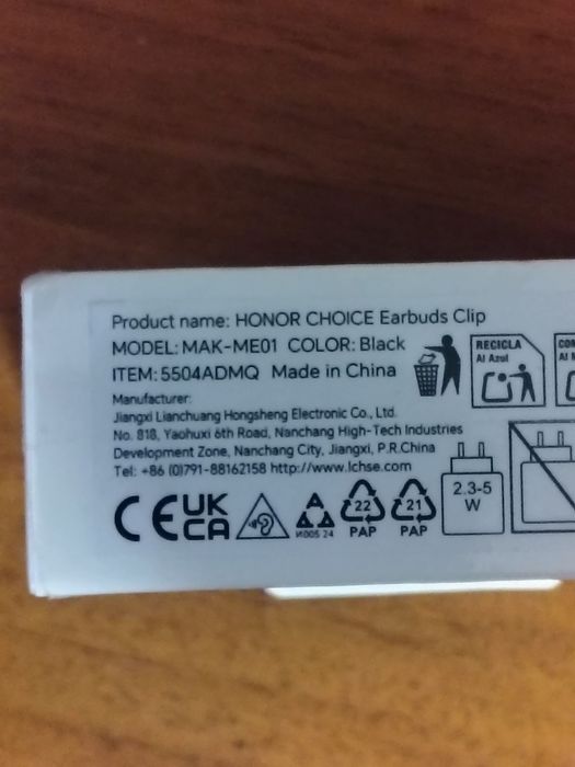 Безжични слушалки Honor CHOICE LCHSE Earbuds Clip