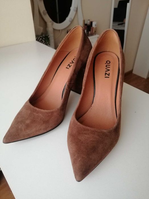 Pantofi piele cu toc 37 dama