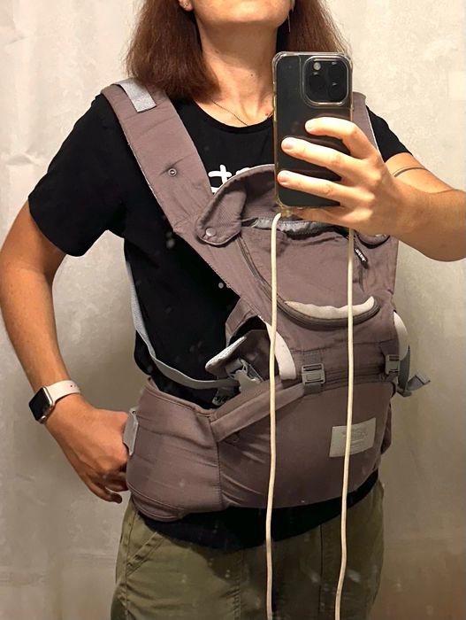 Колан кенгуру със седалка за носене на бебе+червена като подарък