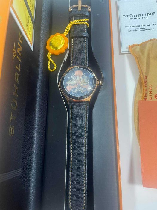 Чисто нов часовник Stührling Original Symphony Alpine Black/Rubber