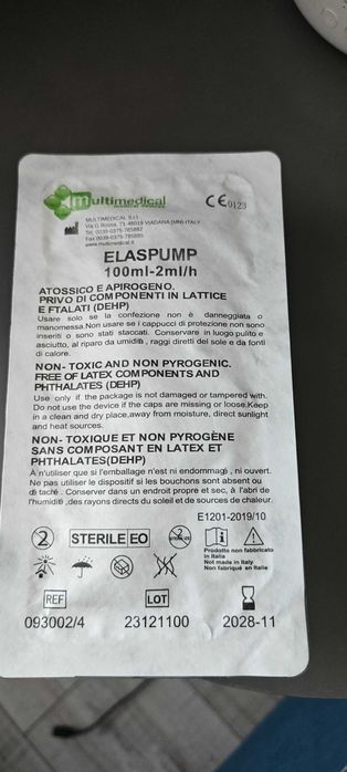 2 bucăți Pompa elastomerica pentru tratament chimioterapie