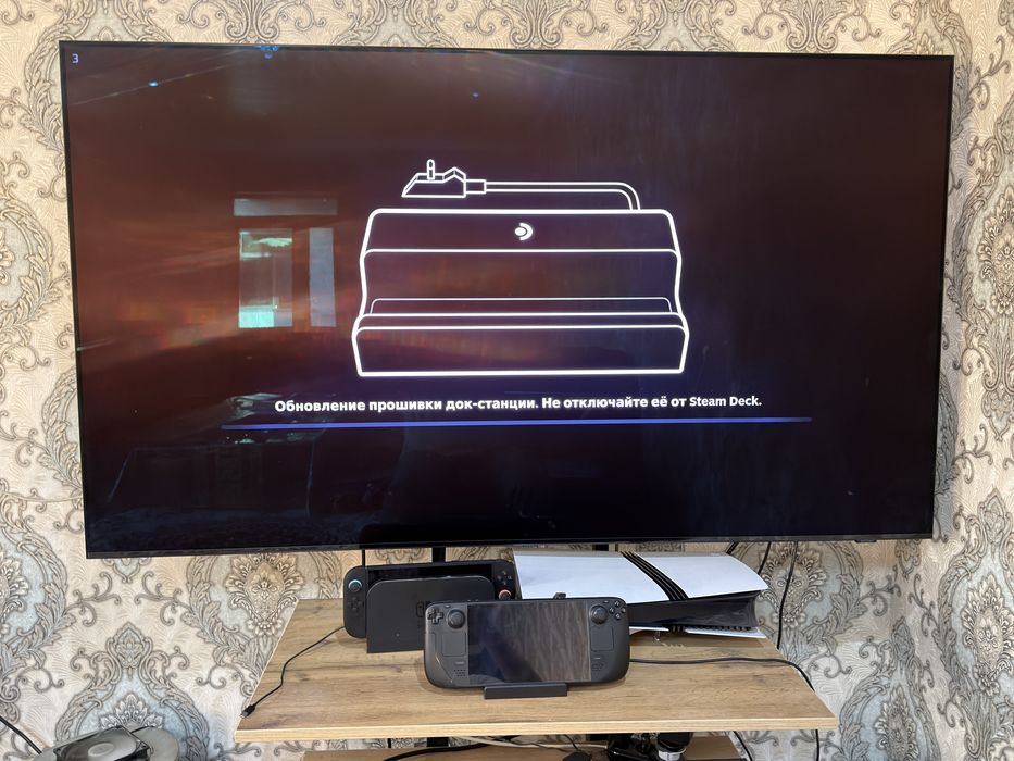 Steam deck oled 1TB + 512GB dok stansiya, steklo, chexol, sumka,