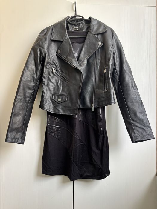 Ново кожено яке Only и подарък рокля