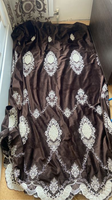 Шторы коричневый