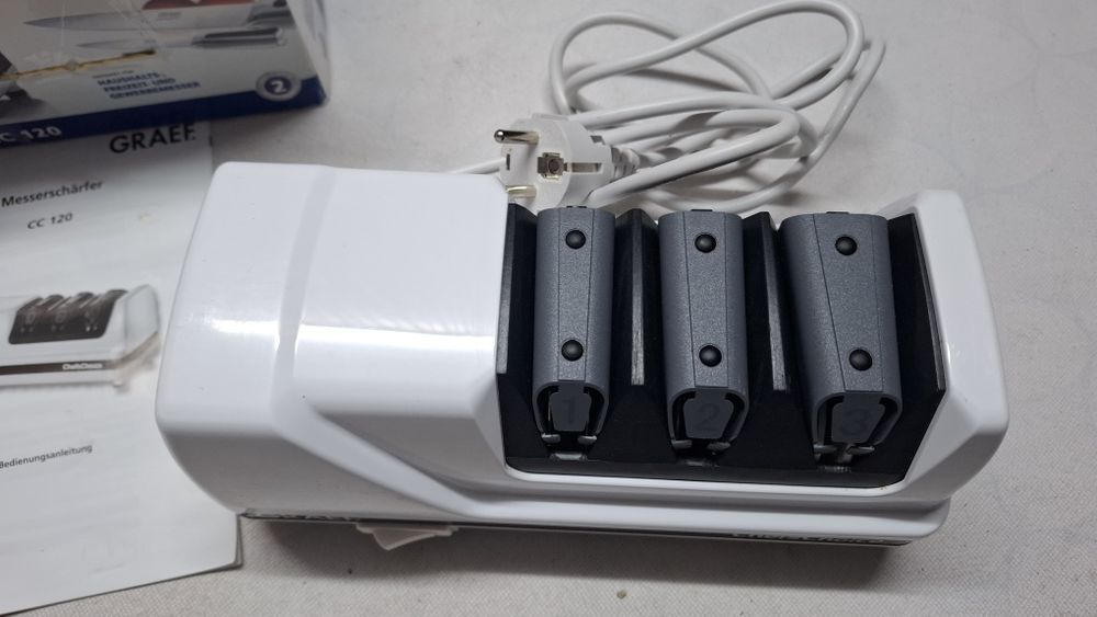 Диамантено електрическо точило за ножове, Graef CC120,75W,бяло