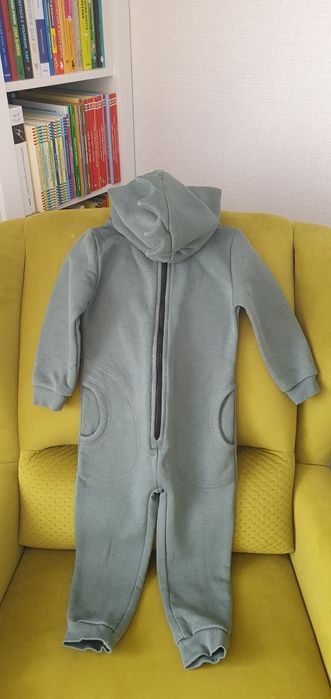 Комбинезон флисовый 98 размер, цвет эвкалипт