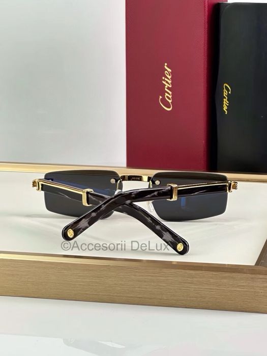 Ochelari de Soare Cartier CT0485O Noi Full Box Signature C De Cartier [Verificare Colet] Gold