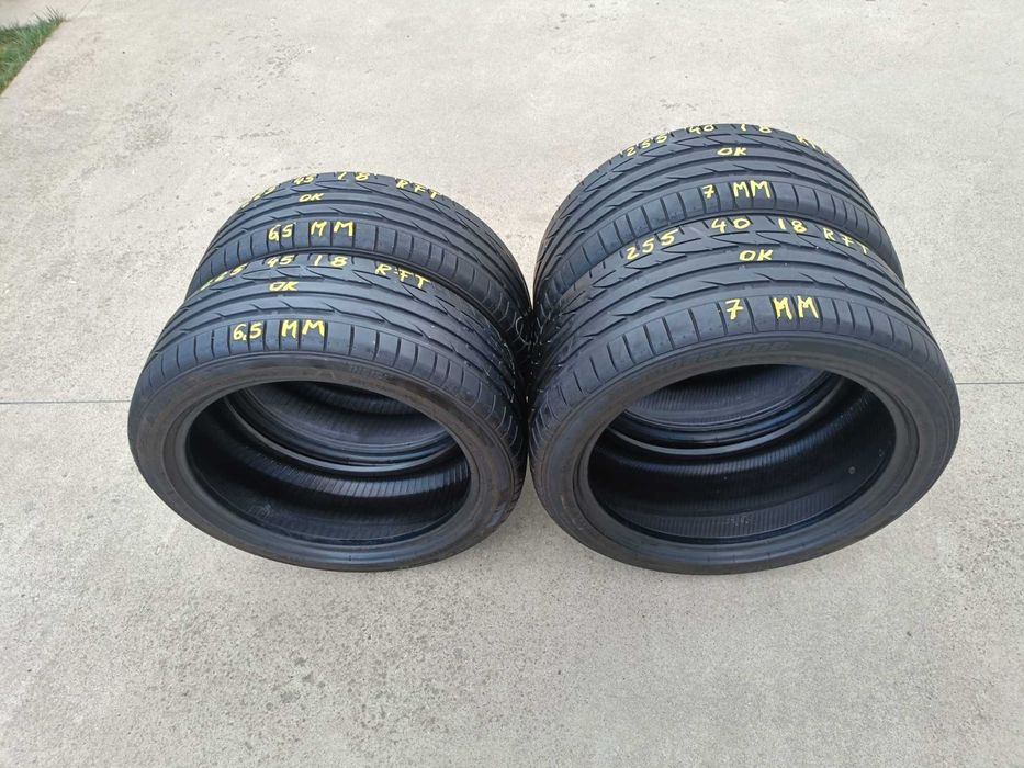 Set anvelope vara 225 45 18 cu 255 40 18 bridgestone potenza run flat