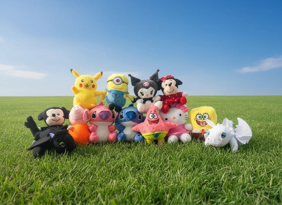 Плюшени играчки за Вендинг кран машина Стич Спондж Боб Пикачу