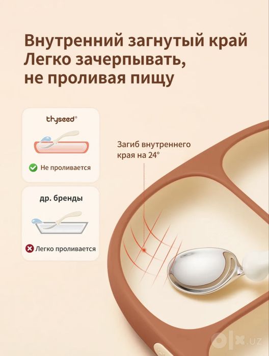 Thyseed детская посуда тарелка для прикорма на присоске