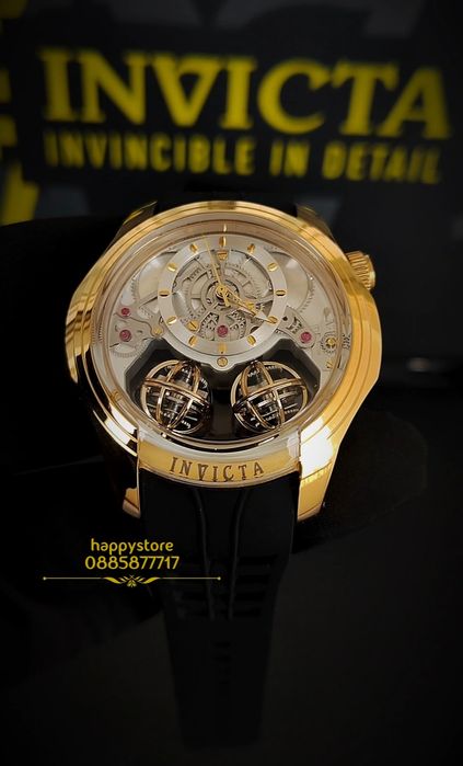 INVICTA Specialty Gold/Black 46 mm, Инвикта нов ръчен часовник